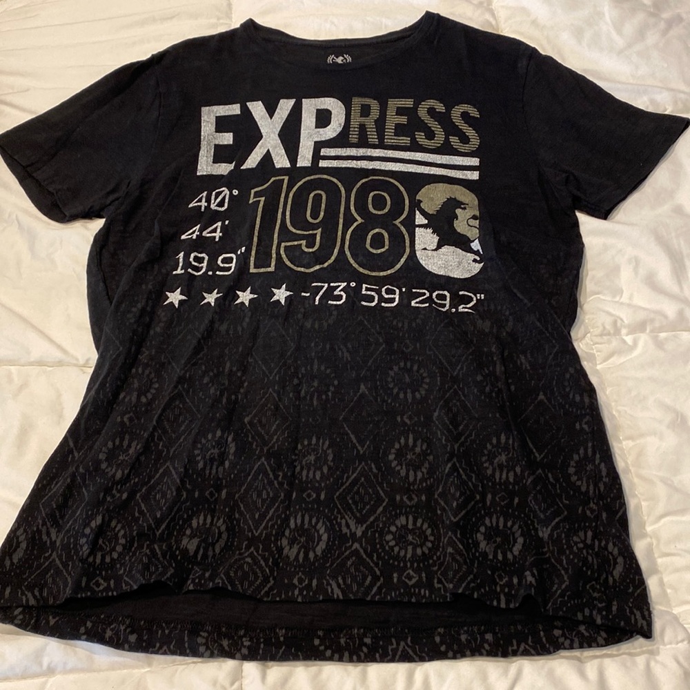 Mens Medium black Express tshirt